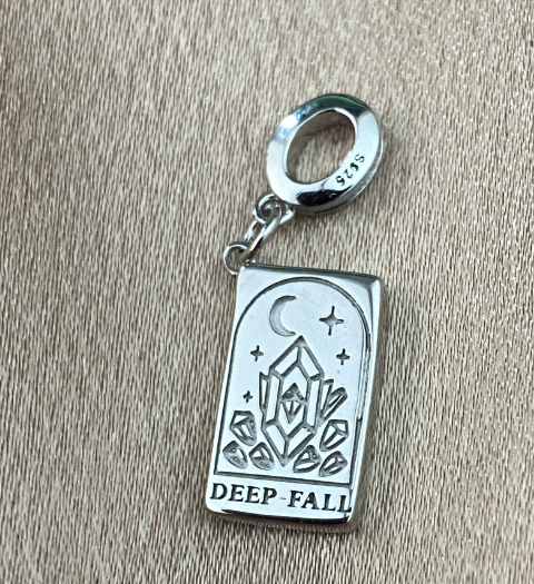 DEEP-FALL side of custom tarot pendant necklace